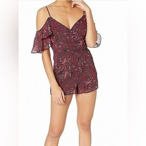 Guess Burgundy Floral romper